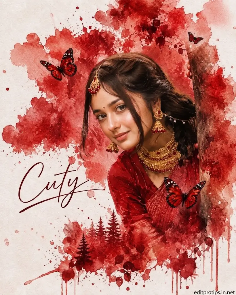 ChatGPT AI Photo Prompt for Girls – Watercolor Portrait