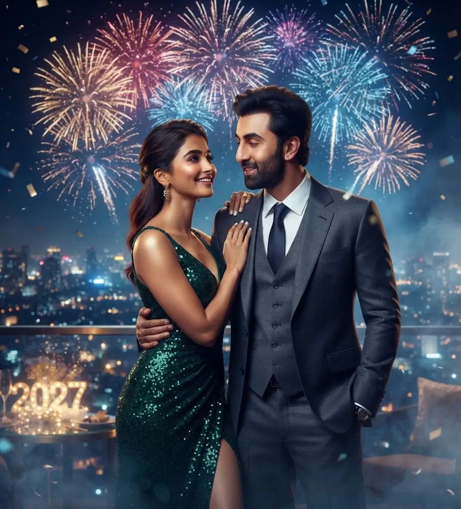 Elegant Black Outfit Couple Prompt 2027