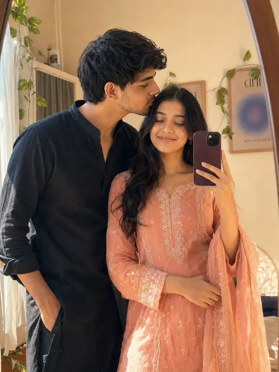 Gemini AI Couple Photo Prompt – Mirror Selfie