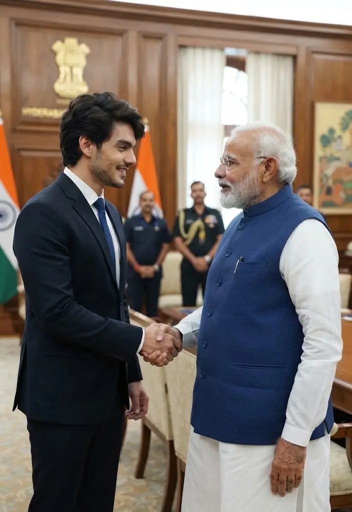 Gemini AI Modi Ji Handshake Prompt – Trending Photo Edit