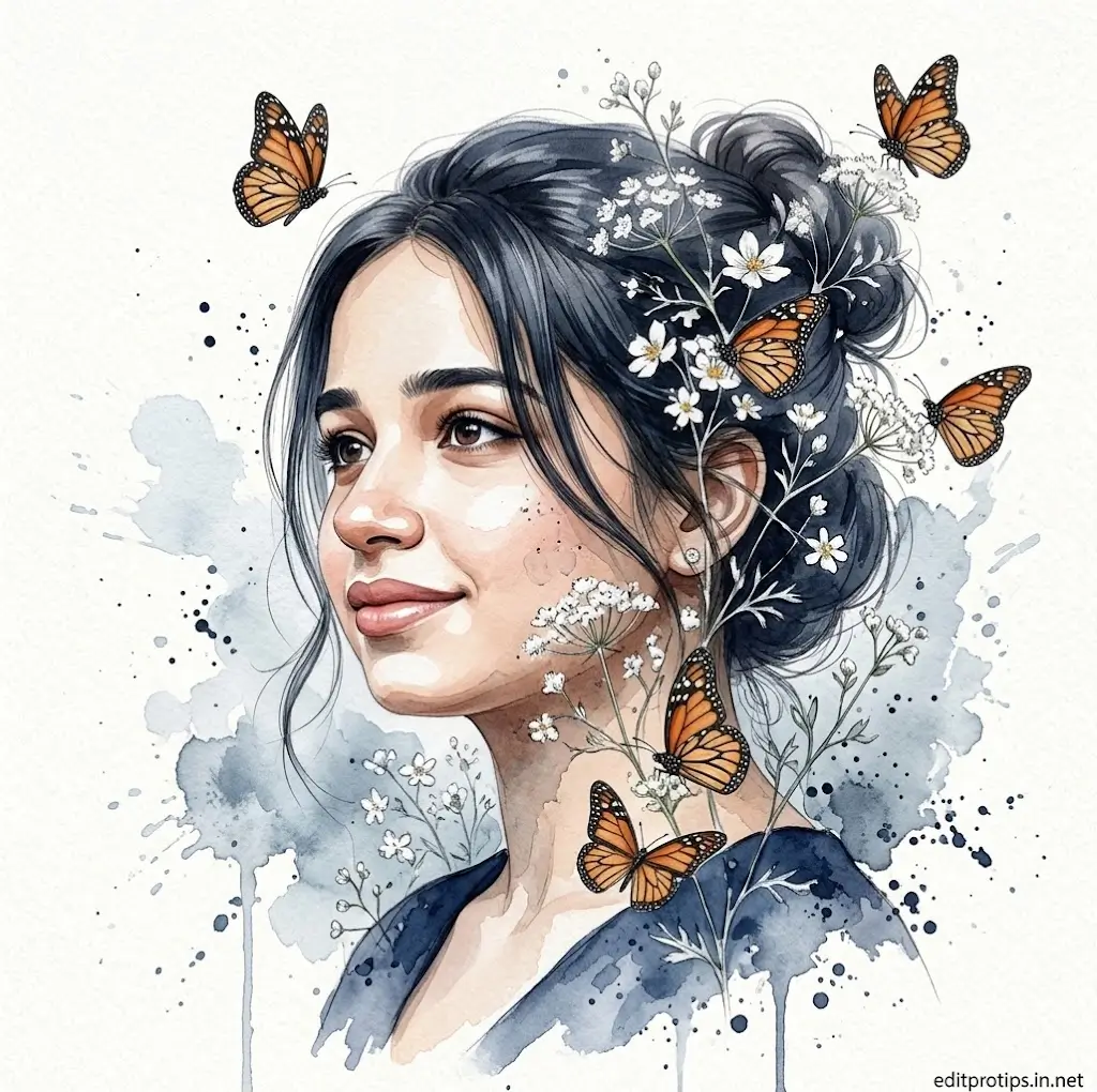 Gemini AI Prompt for Girl – Watercolor Art