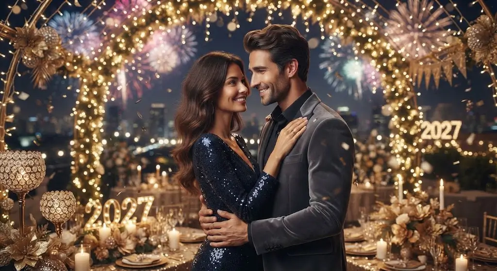 Golden Lights New Year Couple Promp 2026