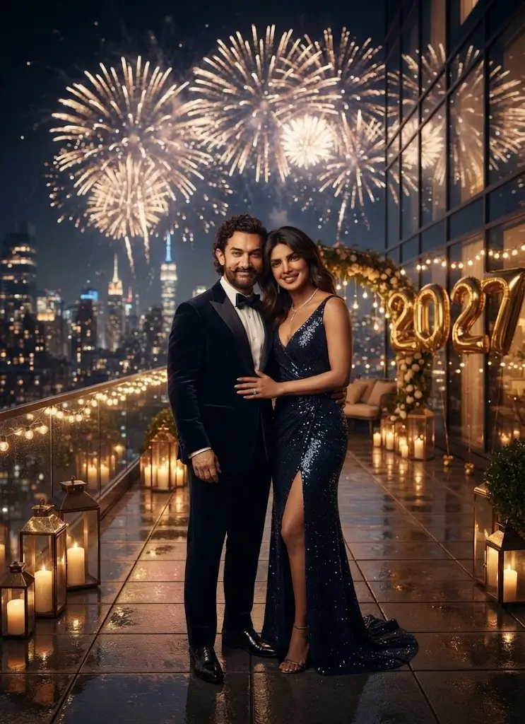 New Year Rooftop Couple Prompt