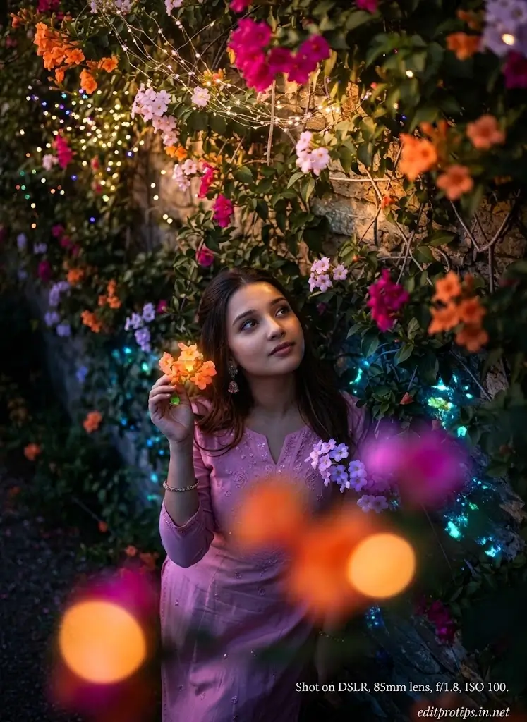 Pink Kurti Cottage Portrait Prompt