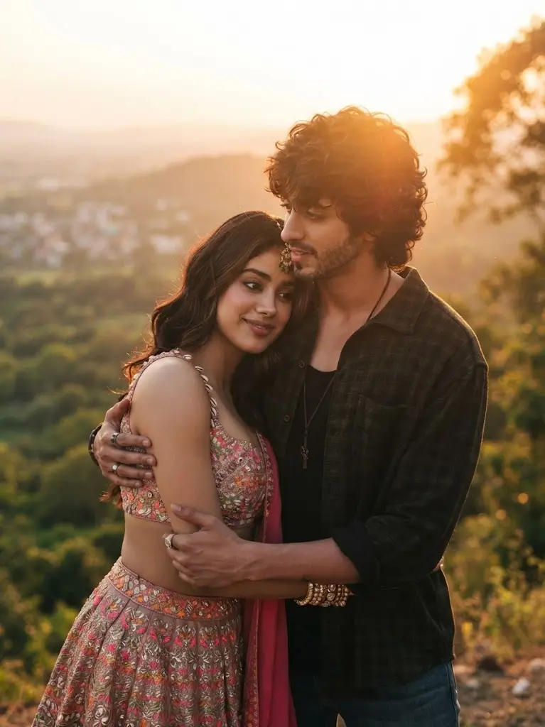 Romantic Sunset Couple Photo Prompt