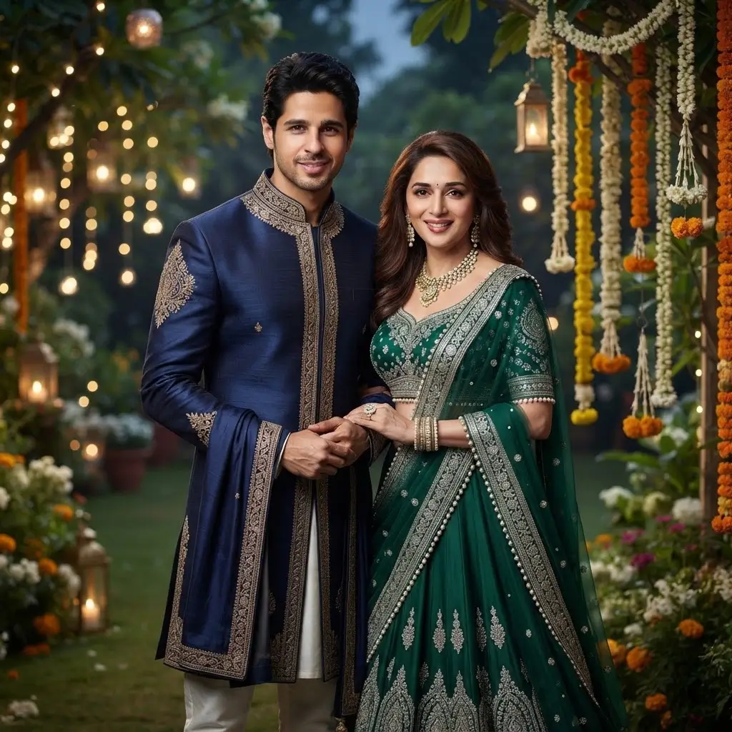 Traditional outfit couple prompt instagram