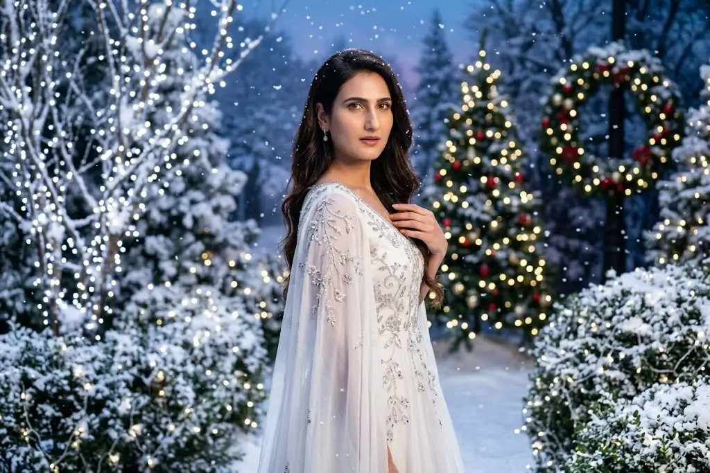 White Christmas Dress AI Prompt