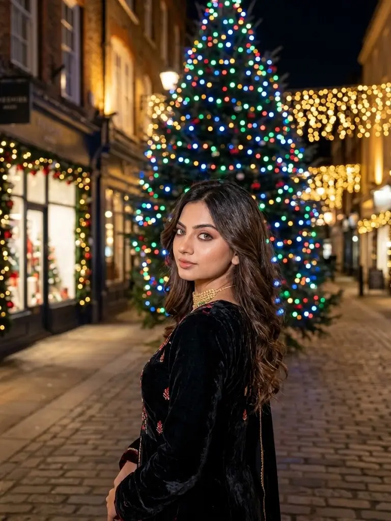 Christmas Night Portrait Prompt