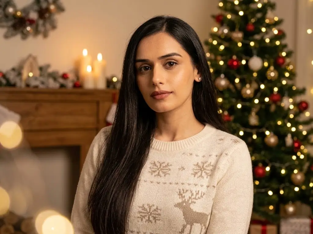 Christmas Sweater Aesthetic Photo Prompt