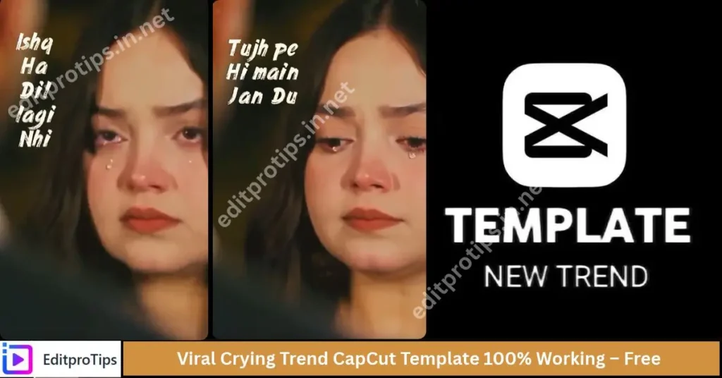Viral Crying Trend CapCut Template 100% Working